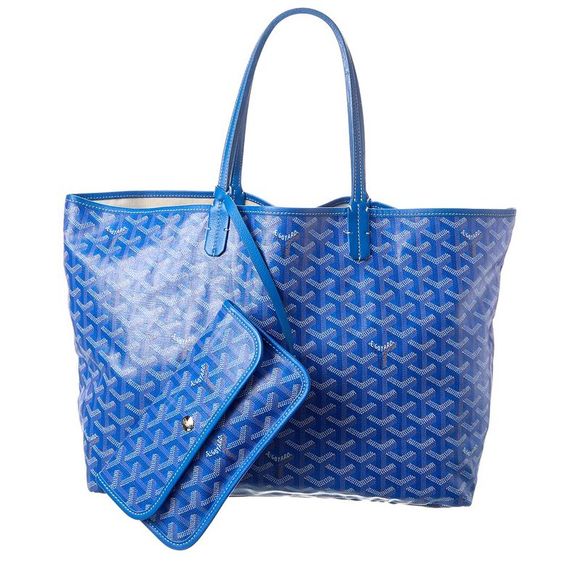 goyard Handbags - Goyard Blue Goyardine Canvas St. Louis Pm (Authentic Pre-Owned)